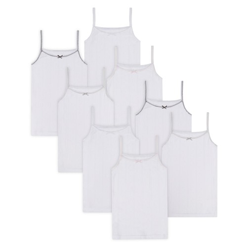 Buyless Fashion Girl Tanks Cotton Undershirts for Dance Gymnastics, Kids(8 Pack) - Picture 36 of 77