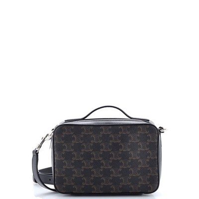 Celine Messenger Box Bag Triomphe Coated Canvas