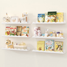 Pack of 6   15" Floating Acrylic Shelves Extended Bookshelf for Wall Cloud Shape