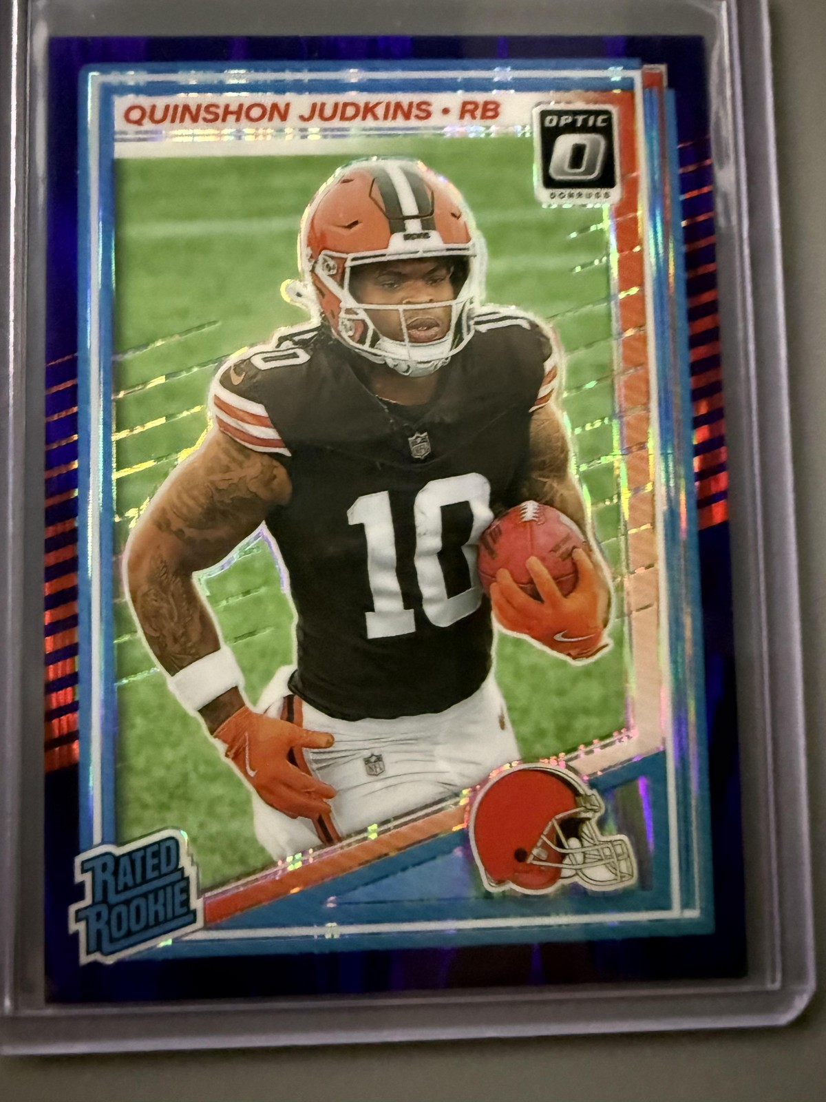 2025 Donruss Optic #252 Quinshon Judkins Purple Shock