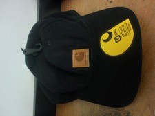 NEW CARHARTT AH0289 BLACK CANVAS BALL CAP HAT FORCE SWEAT BAND DRIES FAST