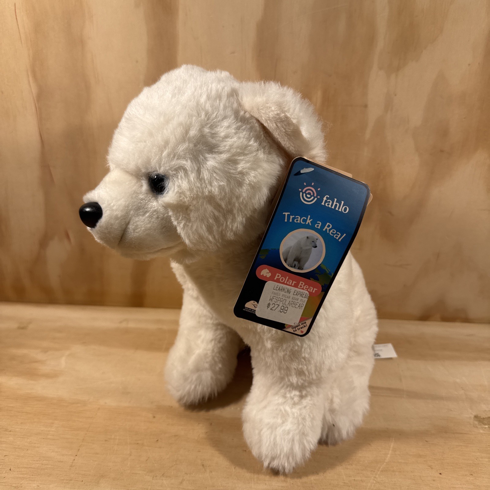 NEW TAG Fahlo Polar Bear Plush Trackable Polar Bears Support Wild Life RARE