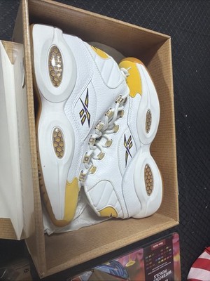 Size 10 - Reebok Question Mid Yellow Toe