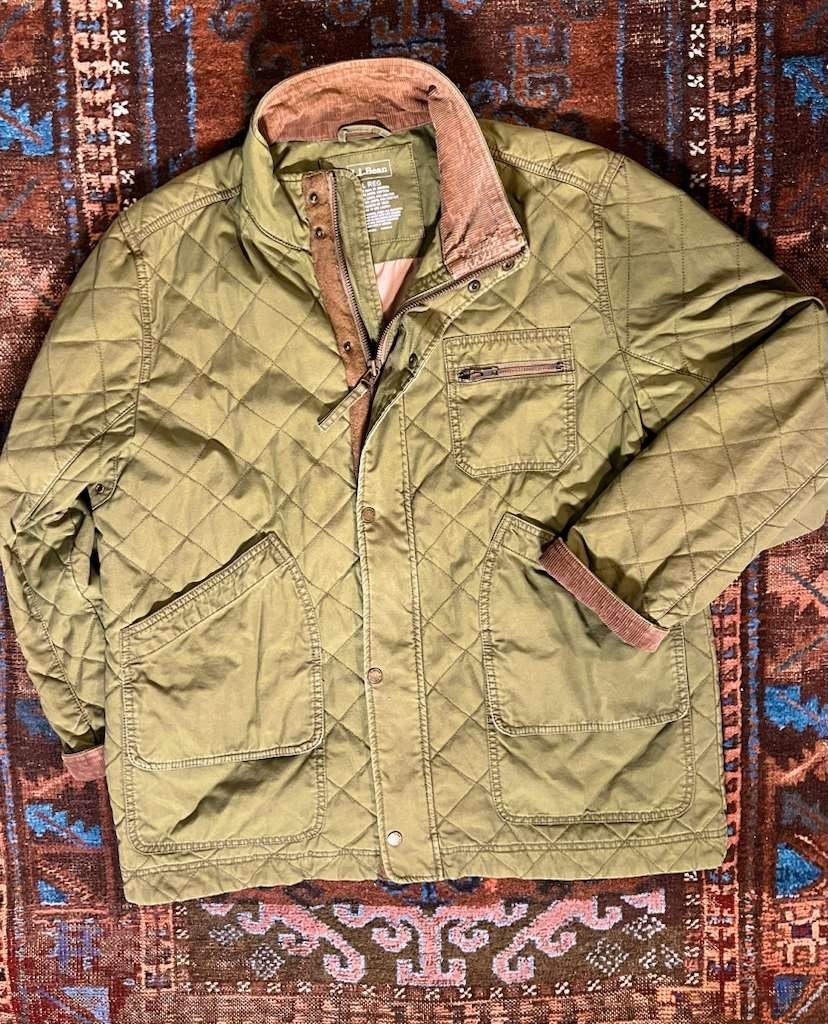 LL BEAN Button Zip down Primaloft Lining Barn Qui… - image 8