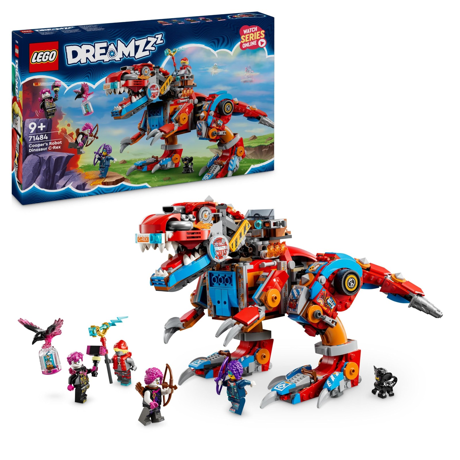 Набор LEGO DREAMZzz 2-в-1 Cooper s Robot Dinosaur C-Rex фигурка динозавра Тираннозавра Рекса 26490₽