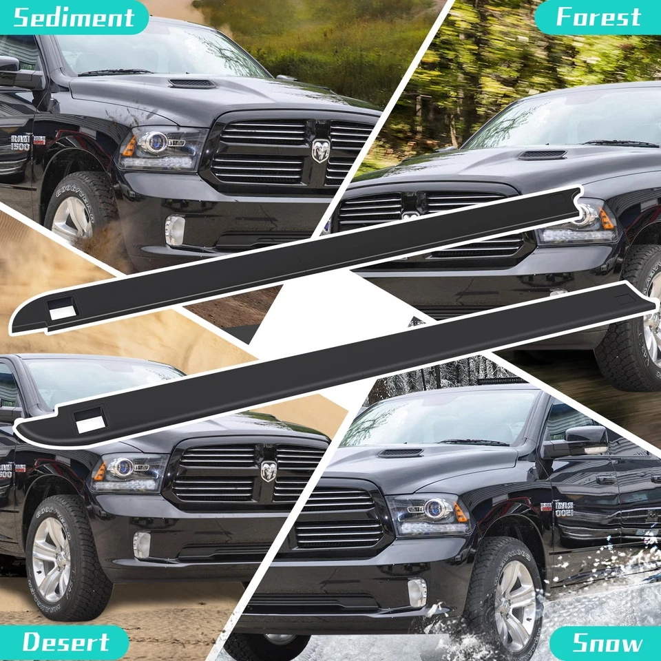 Side Bed Rail Caps 5.7ft For Dodge Ram 1500 2009-2018 Molding Cap Protector - Image 3 of 4
