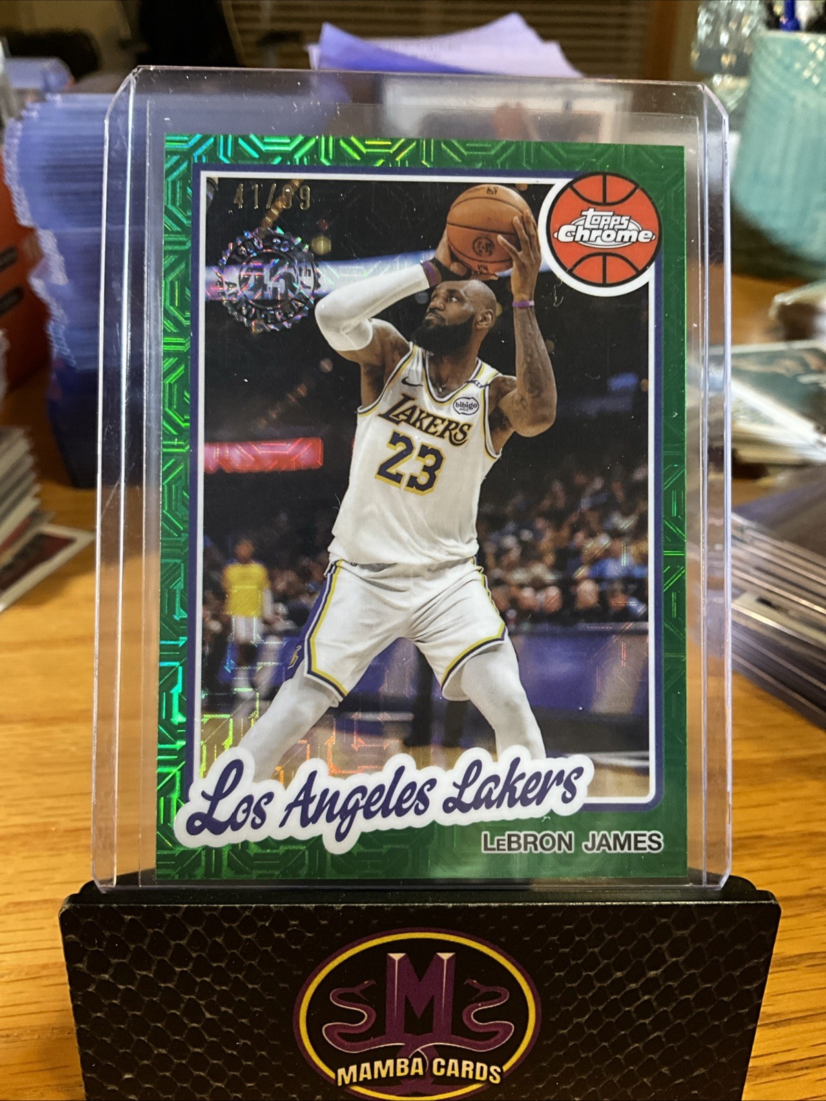 🔥LeBron James 2025-26 Topps Flagship Basketball Green Mojo #TC-LJ /99 Lakers