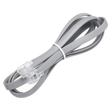 1 Pack Telephone Cord 3.3 FT RJ12 6P6C Male Straight Wired Handset Grey