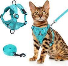 Anti-Escape Reflective Cat Harness  Leash Set, Adjustable Soft Mesh Vest