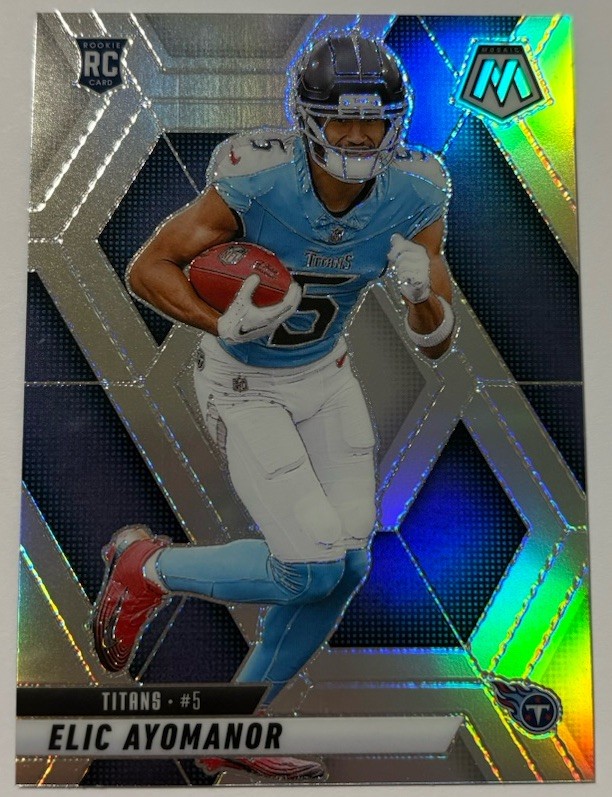 2025 Panini Mosaic- Elic Ayomanor #333 (RC) Silver Holo