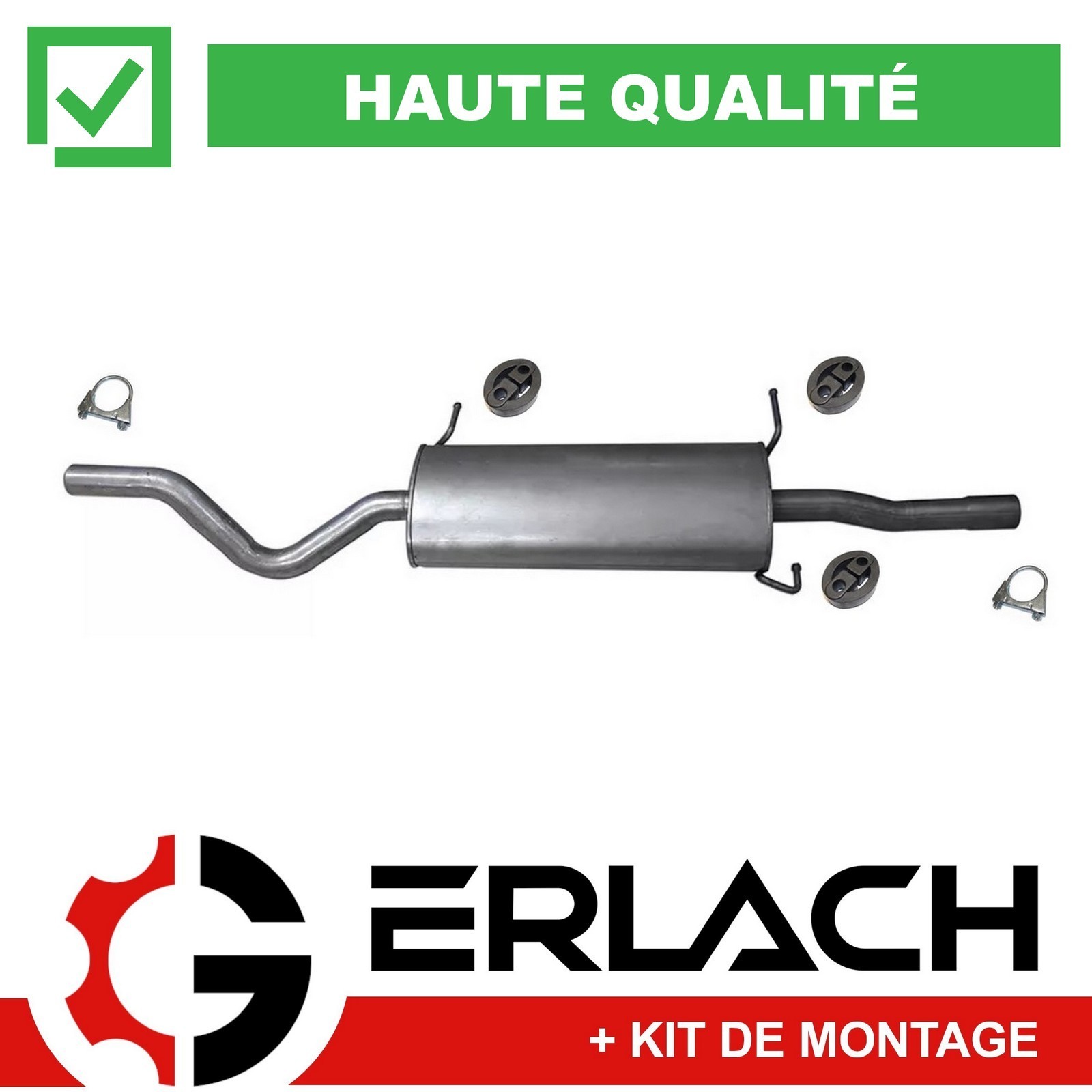 Silencieux intermédiaire robuste Mercedes-Benz Viano Vito 2.2 CDI raccord renforcé