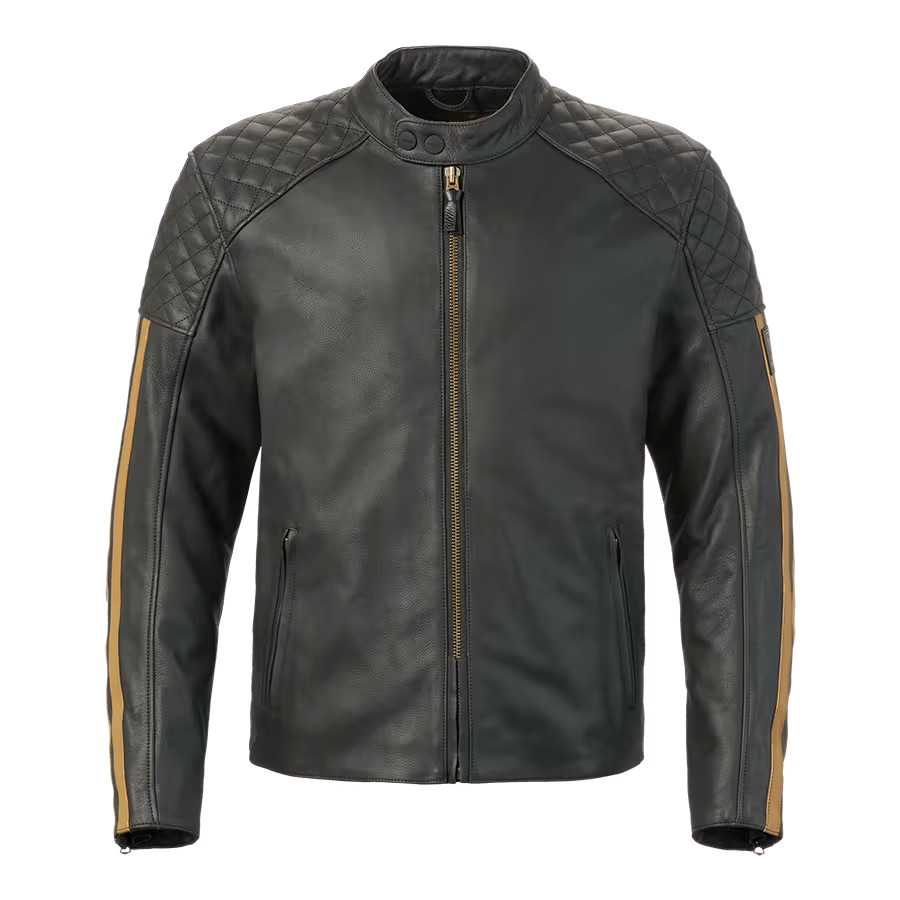 Triumph Bond Limited Edition Leather Jacket | Black Motorcycle Riding Jacket Men