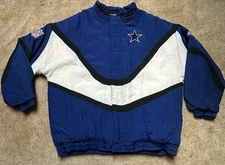 Vintage 90’s Dallas Cowboys Pro Line By Apex One Puffer, No Hood Size Large NFL