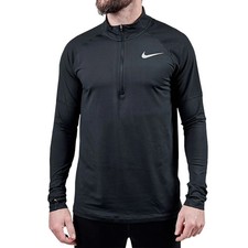 Image of NWT Nike Dri-Fit Element 2.0 Half-Zip Black Men's Long Sleeve Running Top 2X
