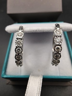 Effy Edler Schmuck Ohrringe Sterlingsilber & Laborgefertigte Diamanten