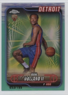 2024-25 Topps Chrome Aqua Refractor 53/199 Ron Holland II #133 Rookie RC 1js2