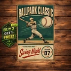 Vintage Baseball Sports Room Metal Wall Art Tin Sign 8x12