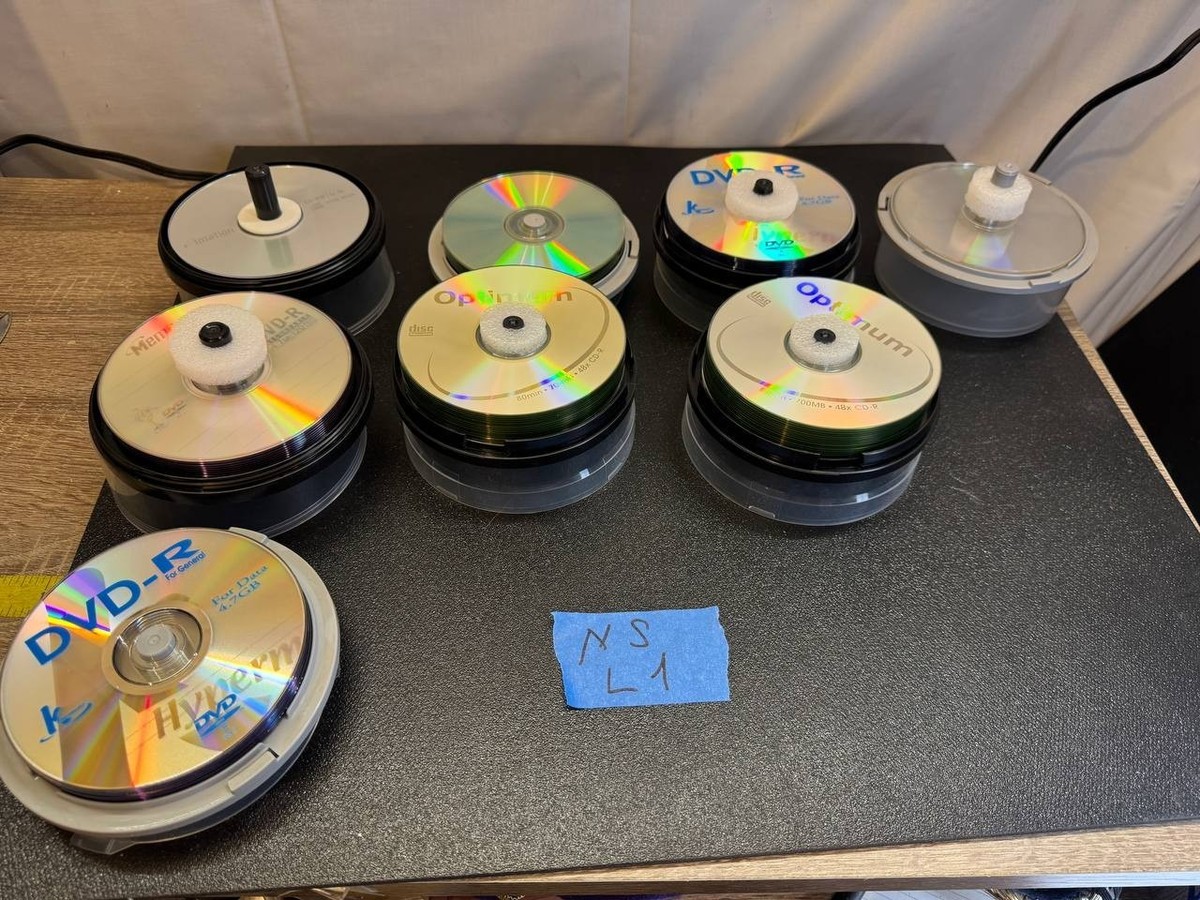 Lot of Mixed CD/DVD Spindles Optimum Memorex Imation 700MB 4.7GB