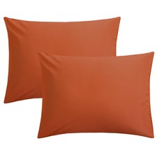 Microfiber Pillow Covers, 20x26 Standard, Stain Resistant, Orange