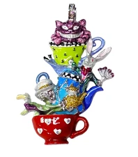 KIRKS FOLLY ENTIRELY BONKERS MAGNETIC ENHANCER Alice in Wonderland silvertone