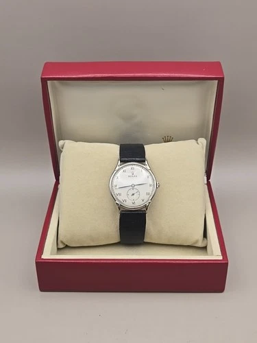 VINTAGE Rolex 4498 Cream Dial & Sub-Seconds 1940's RARE Mens Wristwatch 34mm