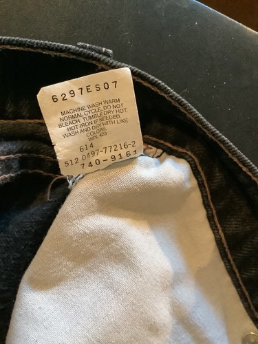 Levi’s Silver Tab Jeans Boys size 26x28 Black denim zip button Loose fit Student - Picture 10 of 10