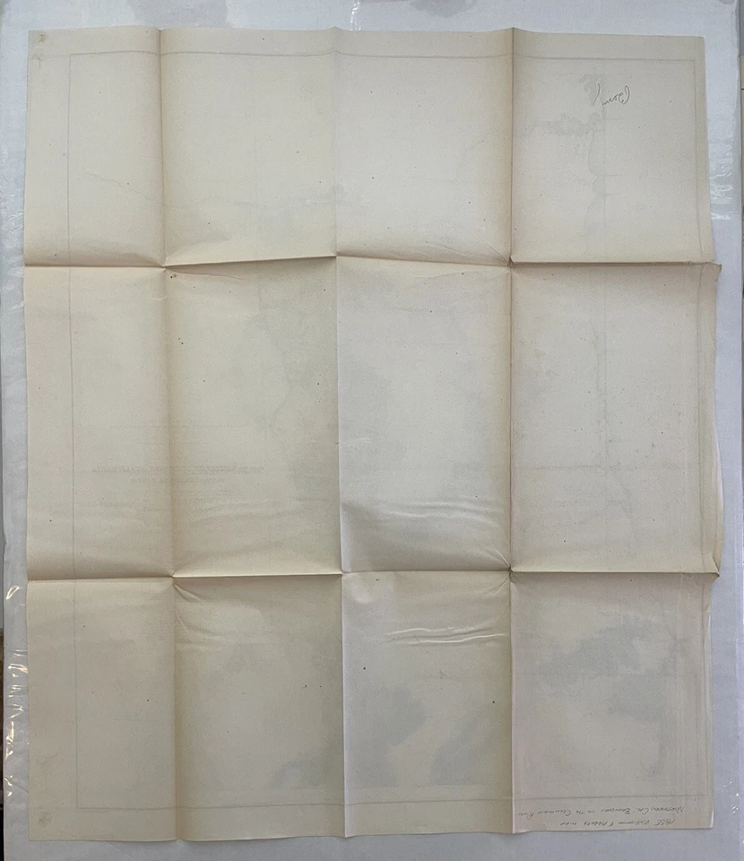 Mapa de Encuesta Abbot Williamson 1855 Norte CA Límites Colombia Río Jefferson Davis Foto 2 de 4