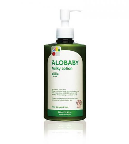 ALOBABY Milk Lotion 380ml (Big Bottle) Organic Moisturizing Skin
