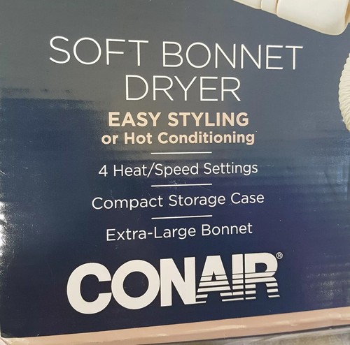 Neu CONAIR Soft Bonnet Haartrockner NEU IN OFFENER BOX mit BONUS HEISSLUFT-ENTLÜFTUNGSBÜRSTE - Bild 3 von 5