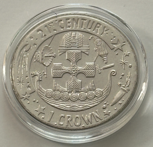 2001 Gibraltar 21st Century 1 Crown CuNi Coin Brilliant Uncirculated Condition - 第 1/10 張圖片