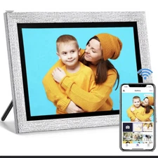 Digital Photo Frame 10.1” Works with Alexa HD IPS Touch Screen 16GB Memory