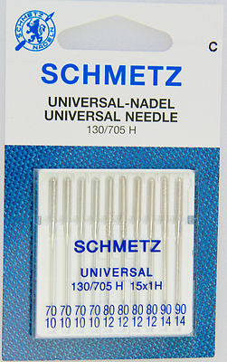 Schmetz Universalnadel 130/705H Stärke 70-90 Nähmaschinennadel Nähnadel 10/Pack