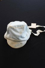 RARE 12 MONTH VINTAGE DEADSTOCK 1930'S BLUE COTTON CHILD'S CAP 9' X 7" OPENING