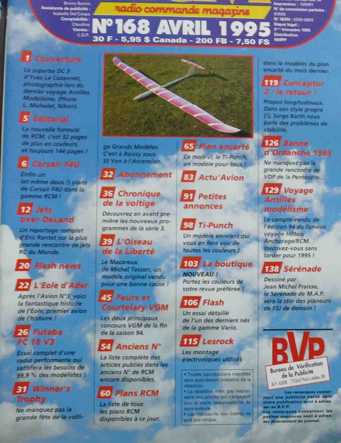 Magazine RCM N°171 Avec Plan Encarté Azur – Modèles Top Gun, Skybolt, Cessna 177 – Pour Maquettistes Aviation