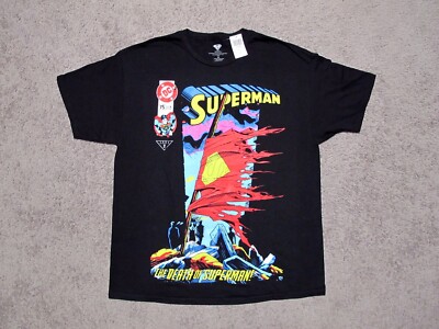 Death of Superman Comic Book Cover Doomsday men's t-shirt sz XL