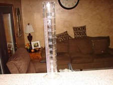 Vintage Corning Pyrex 3022-1L Glass 1L Single Metric Graduated Cylinder / Beaker