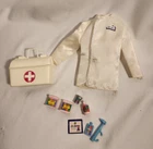 Vintage 1987 Doctor Barbie accessories  Medical Bag , Dr Ken jacket