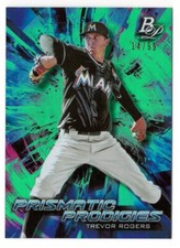 TREVOR ROGERS 2018 Bowman Platinum PRISMATIC PRODIGIES GREEN Insert #/99 Marlins