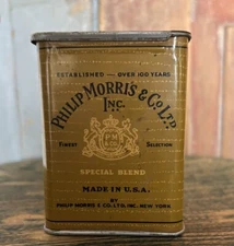 Vintage Philip Morris & Co. Ltd Special Blend Cigarette Tobacco Tin Sliding Top
