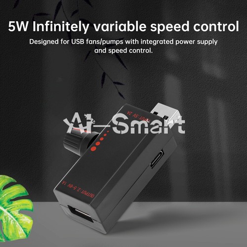 5W DC5V 2A Fan Controller Stepless Speed Control w/ Switch USB Protection Type-C - Picture 8 of 24