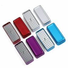 72 Holes Dental FG Bur Endo File Holder Stand Autoclave Disinfection Case Box