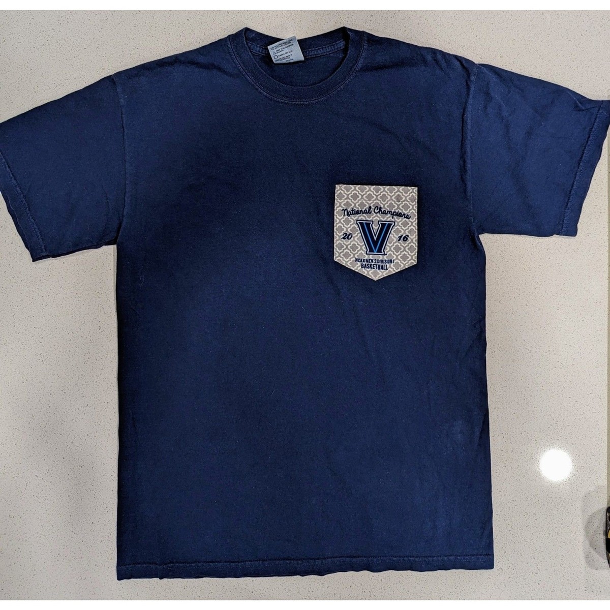 Villanova 2016 National Championship Fun Pocket T-shirt Mens Size