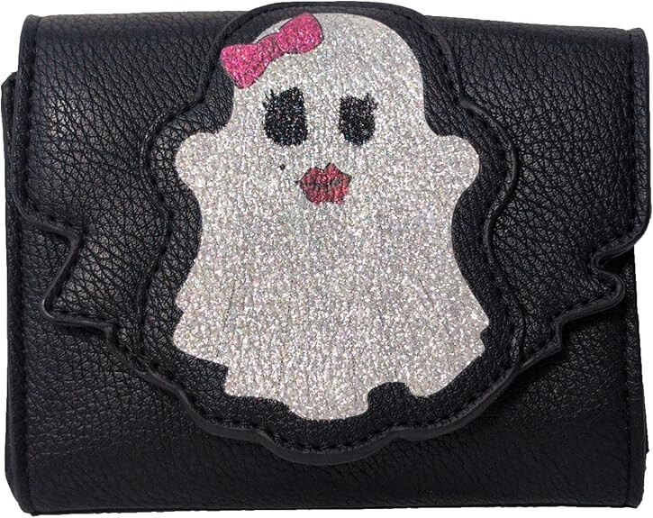★Betsey Johnson★ハロウィン新作★KITSCH ゴースト★財布 Betsey Johnson Kitsch Black Ghouls Bifold Wallet Ghost New