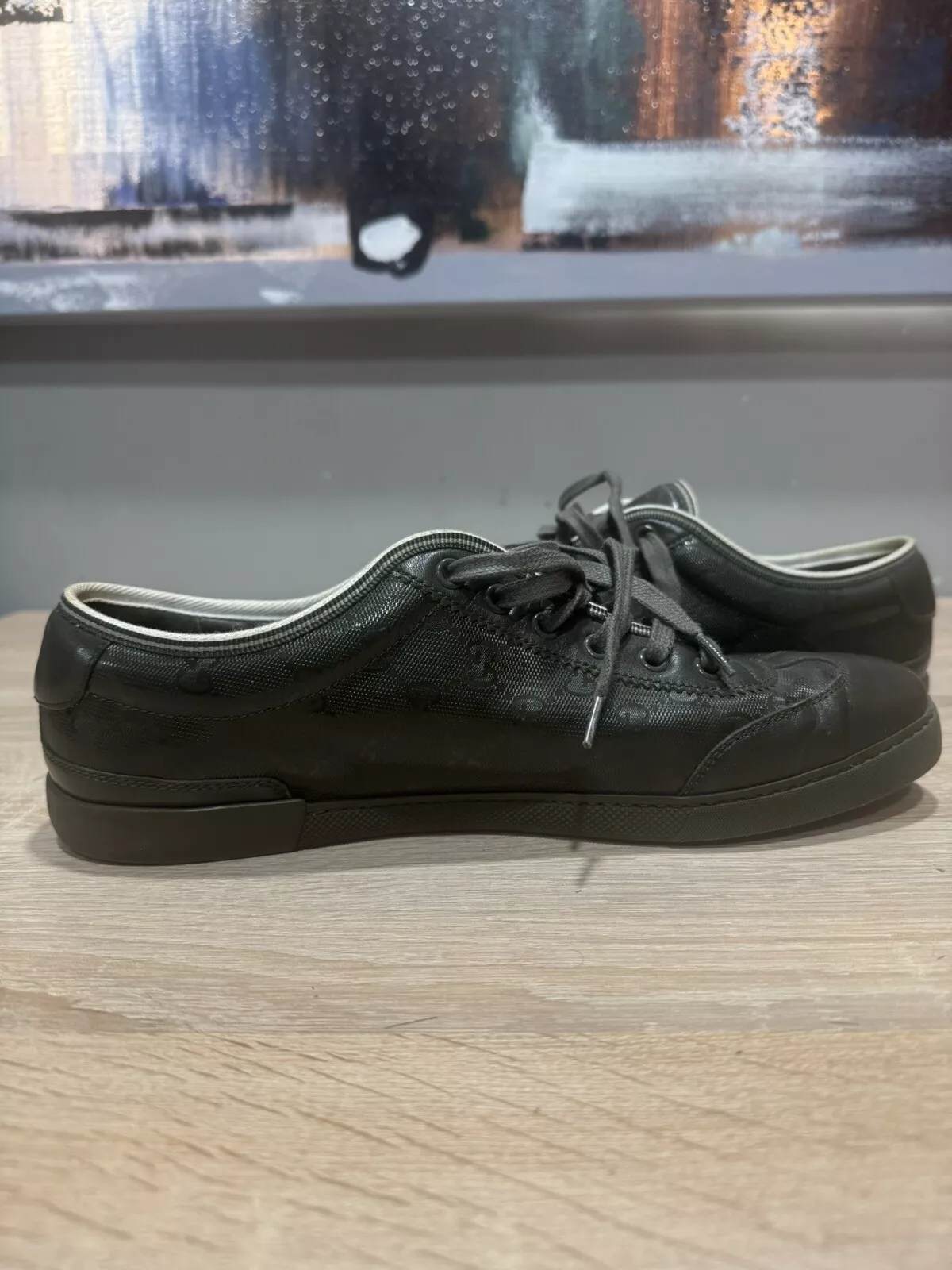Taille 9,5   Baskets homme Gucci IMPRIME militaire/vert olive métallisé