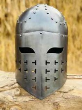 Templar Crusader Knight Helmet Best Gift For Movie Roleplay / Cosplay Designer