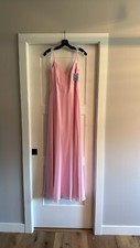 Pink Bridesmaid Dresses Long Vneck Spaghetti Strap