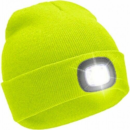 Knitted Wooly Beanie Hat With LED Light 