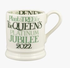 EMMA BRIDGEWATER 👑 PLATINUM JUBILEE PLANT A TREE 1/2 PINT MUG NEW