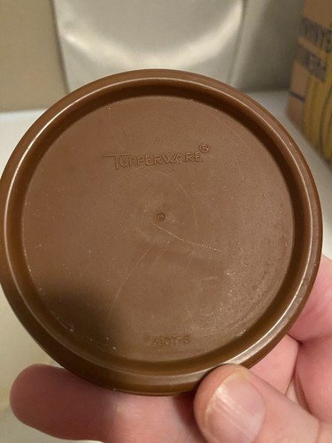 Vintage Tupperware 1606-30 Modular Mates 15oz Container w/ Brown 1607-5 Lid Seal - Picture 4 of 4