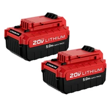 Battery for Porter-Cable PCC685L PCC680L (2pack) 20V MAX 5Ah Lithium Batteries